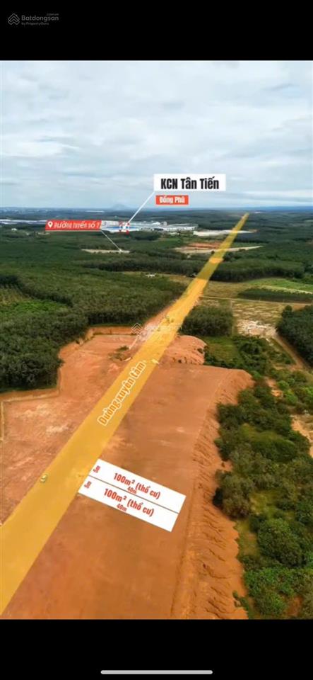 5xx sở hữu ngay lô đất 200m²  gần tuyến 2, đất mặt tiền đường xuyên tâm 32m gần kcn 4200 ha