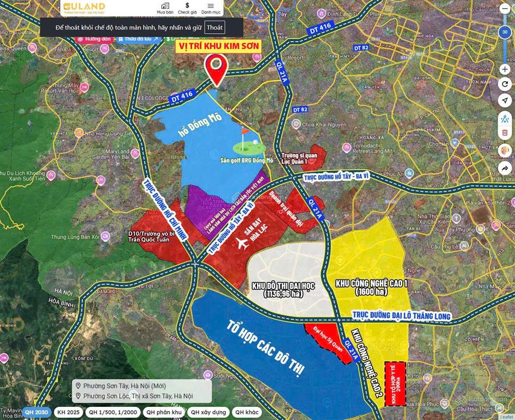 Cc gửi bán đất tại kim sơn, sơn tây, hà nội, 2 tỷ, 100m2, mặt tiền 5m