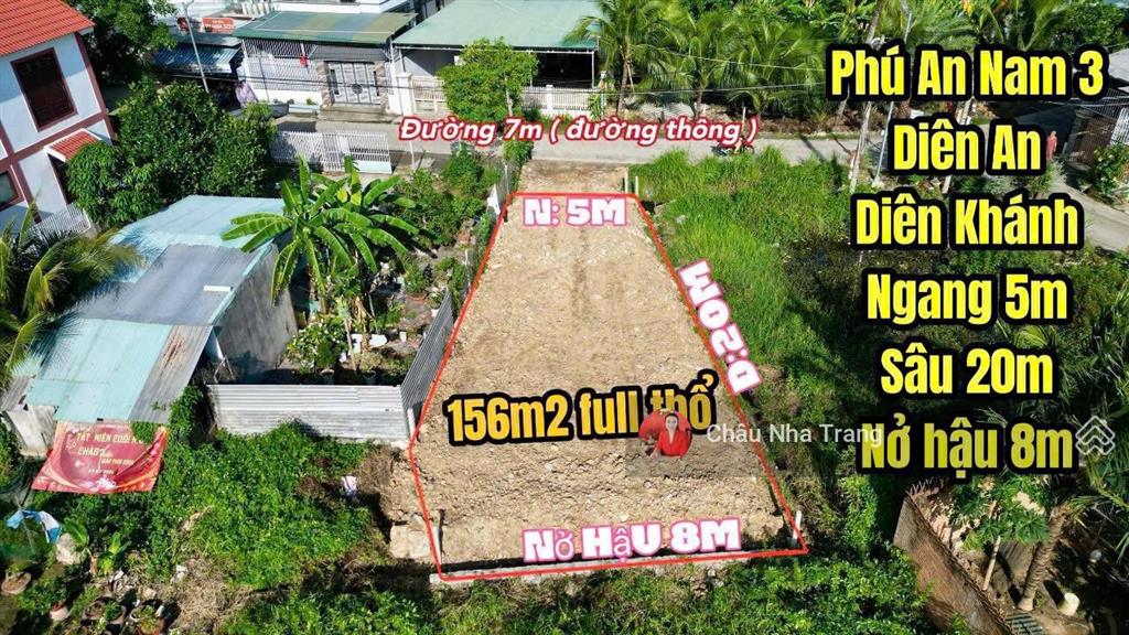 Bán đất tặng nhà xưởng diên an. dt 156m2 chỉ 3tỷ239