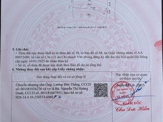 Bán 1 lô đất thổ cư đồng mai hà đông