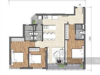 Bán căn hộ d'lusso 3pn tầng cao dualkey,căn góc, 104 m2 đơn giá siêu hời chưa đến 80 triệu / m2