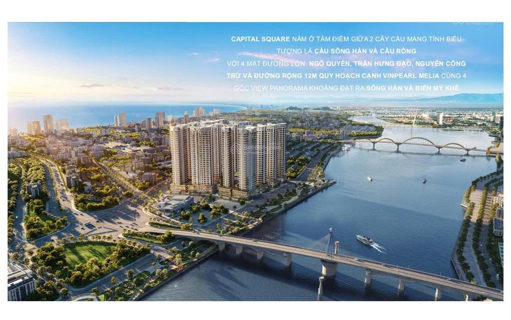 Duy nhất 1 suất nội bộ, ch trực diện sông hàn sở hữu lâu dài tổ hợp 14 tòa 5 sao capital square đn