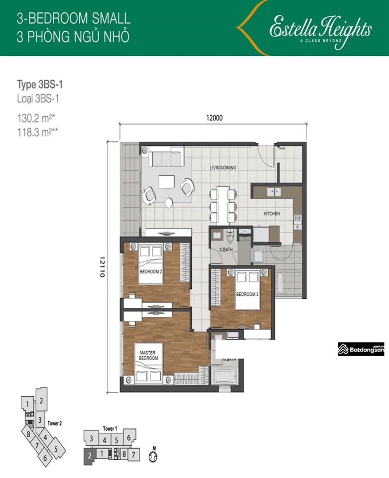 "tốt nhất" bán gấp 3pn estella heights 130m2 siêu đẹp view nội + ngoại khu. chỉ 16 tỷ 8 sẵn sổ hồng