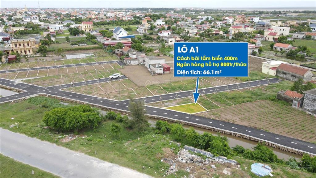 Bán đất 1 tỷ, 58,9m2 tại nguyễn văn ích, thị trấn quất lâm, giao thủy, nam định, view đẹp chỉ với