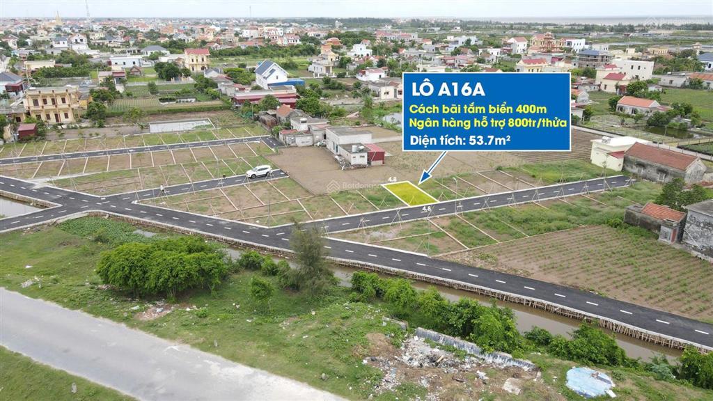 Bán đất 1 tỷ, 58,9m2 tại nguyễn văn ích, thị trấn quất lâm, giao thủy, nam định, view đẹp chỉ với
