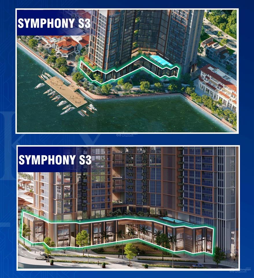 Shophouse khối đế sun symphony tòa s2 và s3  trực tiếp cđt sun group  view trực diện sông hàn