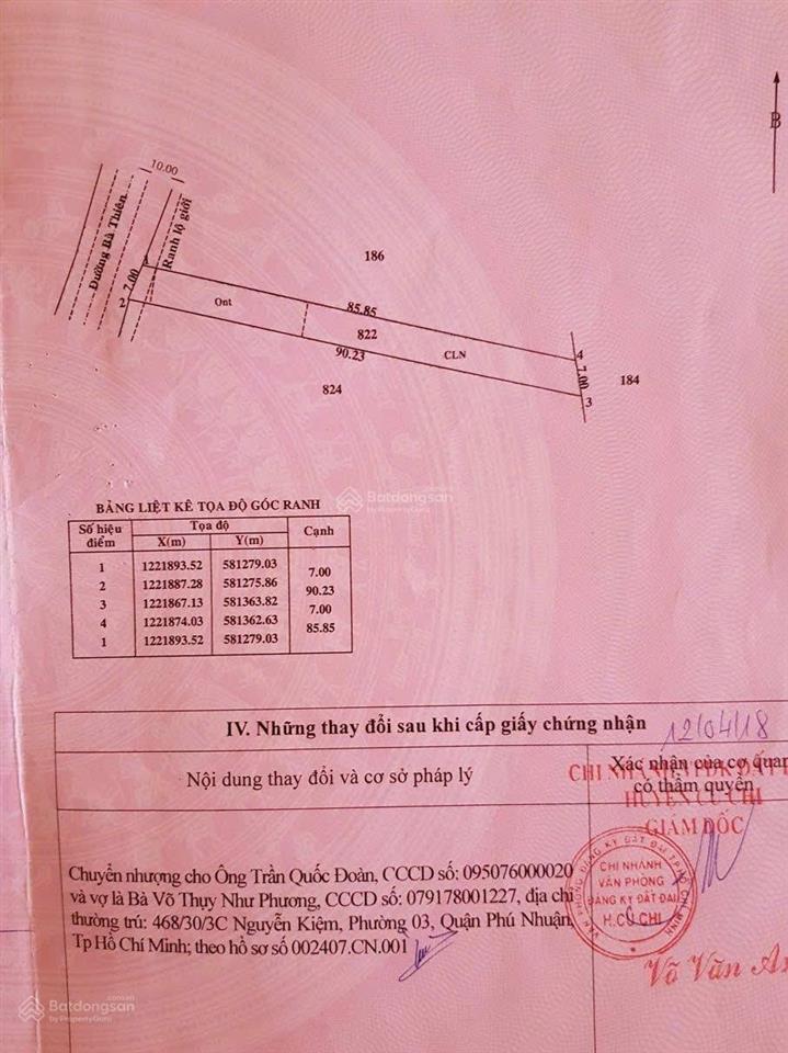 Đất rẻ mặt tiền nhuận đức, củ chi 673m2 giá 3,6 tỷ