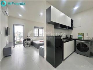 Cho thuê studio 35m2 rộng rãi có ban công  máy giặt riêng  xa bếp ngay làng đại học bình thạnh