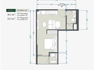 Bán căn studio lumiere evergreen, 3,2 tỷ, 32m2, đẹp, giá cực tốt tại tây mỗ, nam từ liêm, hn