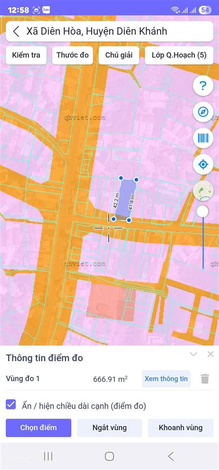 Bán đất đẹp vùng ven nha trang, diên hòa  diên khánh, dt 666m² ngang 16m, giá bán 5 tỷ 150