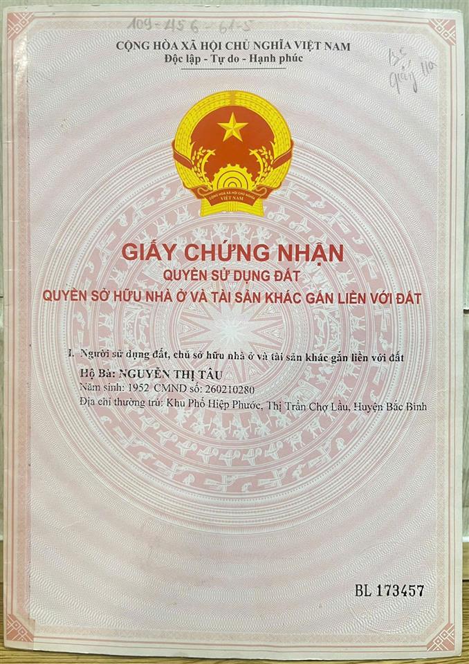 Chính chủ cần bán đất chợ lầu  bắc bình