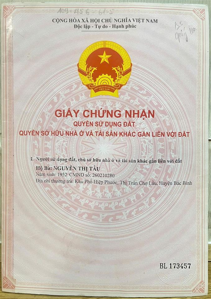 Chính chủ cần bán đất chợ lầu  bắc bình