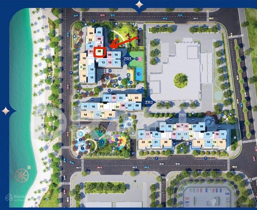 Zurich ocean park zr3. 2x08 loại căn studio view vườn nội khu diện tích 41.8m2