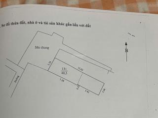 Chính chủ  bán nhà 3 tầng dt 46m2 (thực tế sử dụng)  40m2 trên sổ miễn trung gian