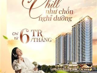 Căn hộ 1pn + view hồ bơi khoáng nóng thanh toán chỉ 6tr/tháng sở hữu trọn đời