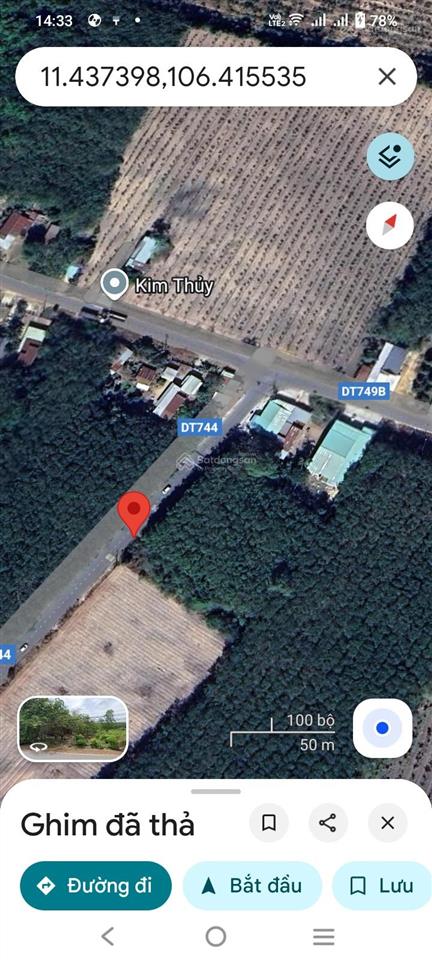 Bán đất tại đt 744, minh hòa, dầu tiếng, bình dương, 1,55 tỷ, 577 m2 chính chủ giá tốt