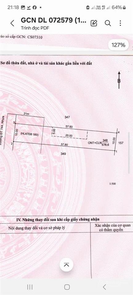 Bán đất tại đt 744, minh hòa, dầu tiếng, bình dương, 1,55 tỷ, 577 m2 chính chủ giá tốt