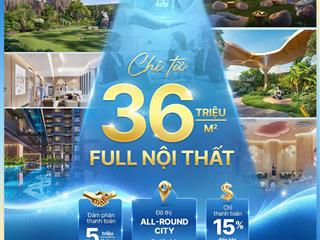 Bán căn hộ 63m2, chỉ cần thanh toán 375 triệu đến khi nhận nhà, bàn giao full nội thất