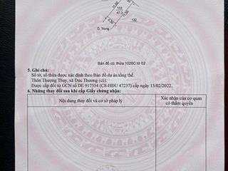 47.3m2 ( thực tế 64.5m2 ) đất thượng thuỵ, đức thượng, hoài đức
 đường thông ô tô đỗ, sát đường