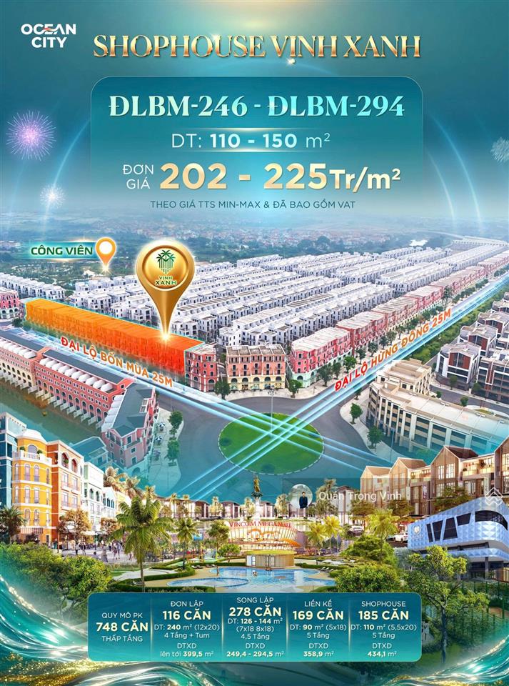 Booking liền kề vịnh xanh nhận ưu đãi lớn  vinhomes ocean park 3   0989 688 ***