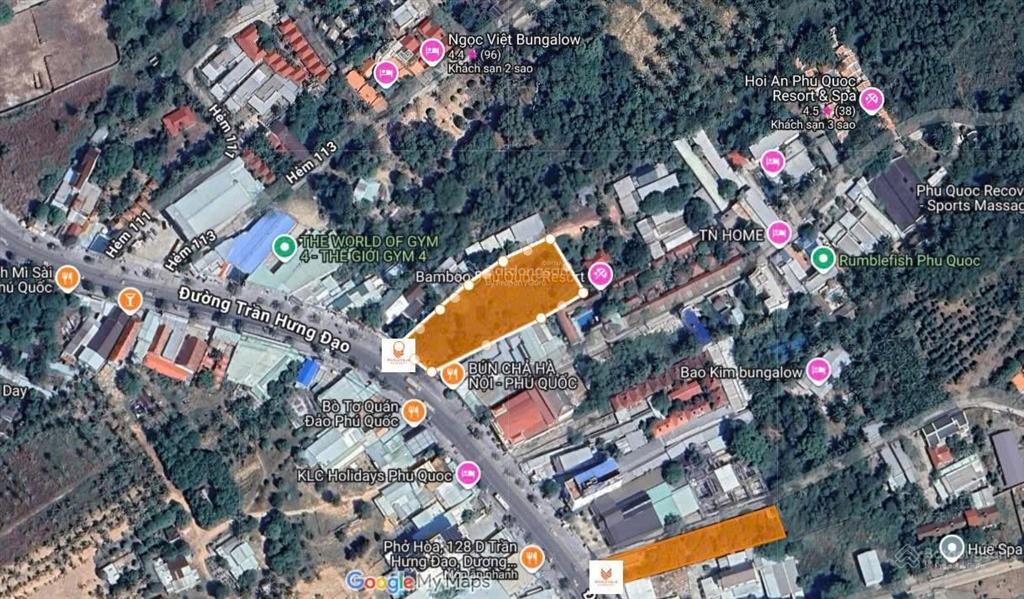 Bán đất mặt tiền trần hưng đạo, dương đông  3220m2 giá 65tr/m2