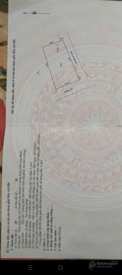 Bán đất 203m2 fun đấtạở xã thanh cao, lương sơn, hòa bình, giá 1,7 tỷ vnd, view đẹp, nhiều tiện ích