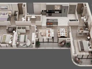 Căn 4n vip nhất, diện tích khủng nhất toàn dự án lumiere evergreen là trục 01 a2 diện tích 131,7
