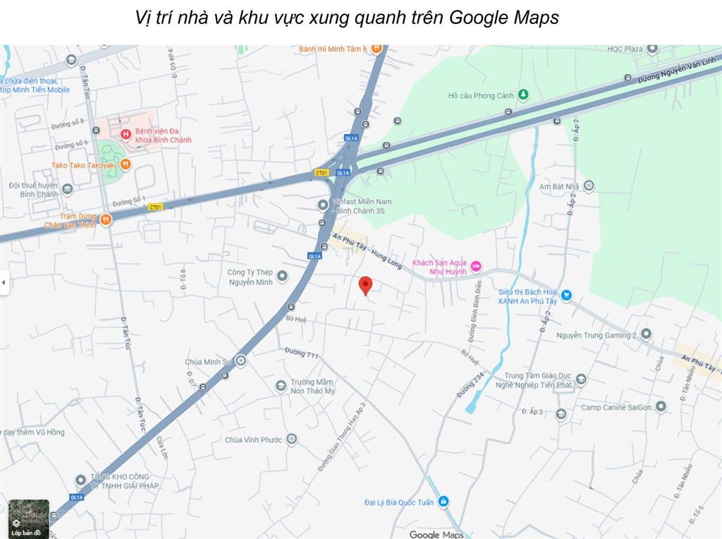 Đất full thổ 152m² ngang 5,8m ở cạnh giao lộ nguyễn văn linh  ql1a, chợ đầu mối nông sản bình điền