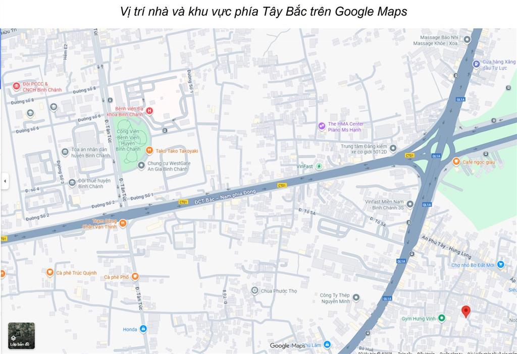 Đất full thổ 152m² ngang 5,8m ở cạnh giao lộ nguyễn văn linh  ql1a, chợ đầu mối nông sản bình điền