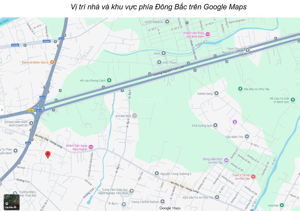 Đất full thổ 152m² ngang 5,8m ở cạnh giao lộ nguyễn văn linh  ql1a, chợ đầu mối nông sản bình điền