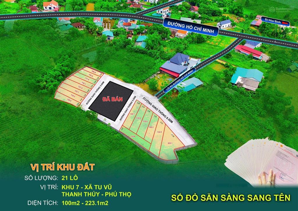 Chính chủ 360 triệu/lô làn 2 đường hcm 110m2 đến gần 200m2/ lô đất, đường 2 oto tải đua