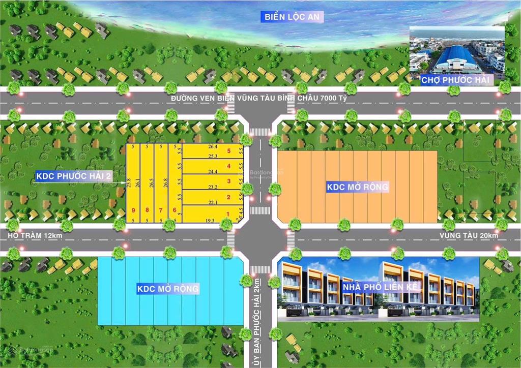 Chỉ còn 1 lô đất 800tr ven biển ngay trung tâm thị trấn phước hải, brvt