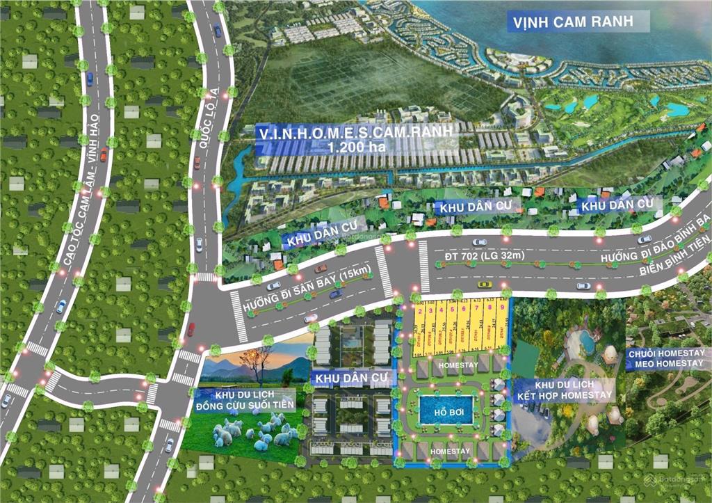 Bà chị cần bán lô đất đối diện vin cam ranh, giá chỉ 5tr/m2