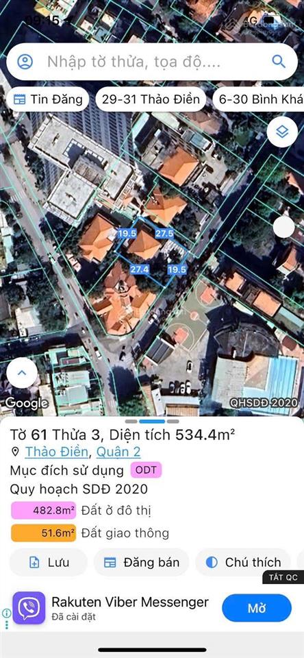 Bán đất tặng biệt thự 01 trần ngọc diện, thảo điền, q2 (19,5x24,3)471,7m2. hđt 222,258 tr/th 212 tỷ