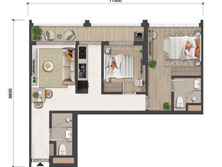 Căn hộ hiếm 2pn view biển duy nhất giá 6tỷ550, ck lên đến 17% ưu đãi nhất