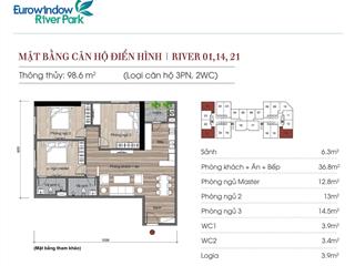 Chủ đầu tư bán căn góc 3 ngủ, ngắm vin cổ loa, pháo hoa toàn cảnh. có hỗ trợ ngân hàng 70%