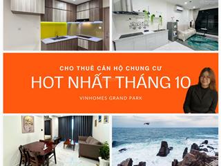 Căn hộ cho thuê giá tốt nhất tháng 10 tại vinhomes grand park quận 9