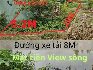 Bán đất hà huy giáp 106,6m2 (5,2x20,5) mặt tiền view sông đường 8m phường thạnh lộc, quận 12