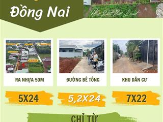 Đất ở 5x24 sổ riêng chỉ 990tr tại long khánh, cách nhựa điểu xiển 50m