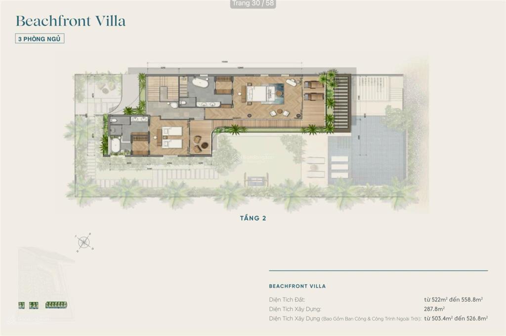 Beach front villa ixora hồ tràm mặt tiền biển, giá ưu đãi 62 tỷ  dt 525m2 (ngoại giao)