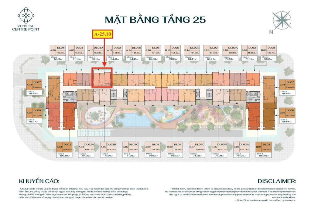 Cần bán căn hộ 2 tầng, 4 phòng ngủ, 2 ban công, view biển  giá 8,99 tỷ  156,86m2