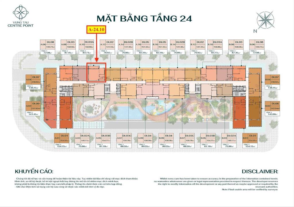 Cần bán căn hộ 2 tầng, 4 phòng ngủ, 2 ban công, view biển  giá 8,99 tỷ  156,86m2