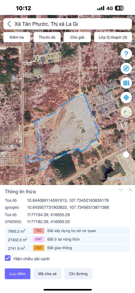 3,4ha thổ cư 2200m2 đất 2 mặt tiền trần quang diệu. quy hoạch đất ở. sát kđt 577 cách biển 400m