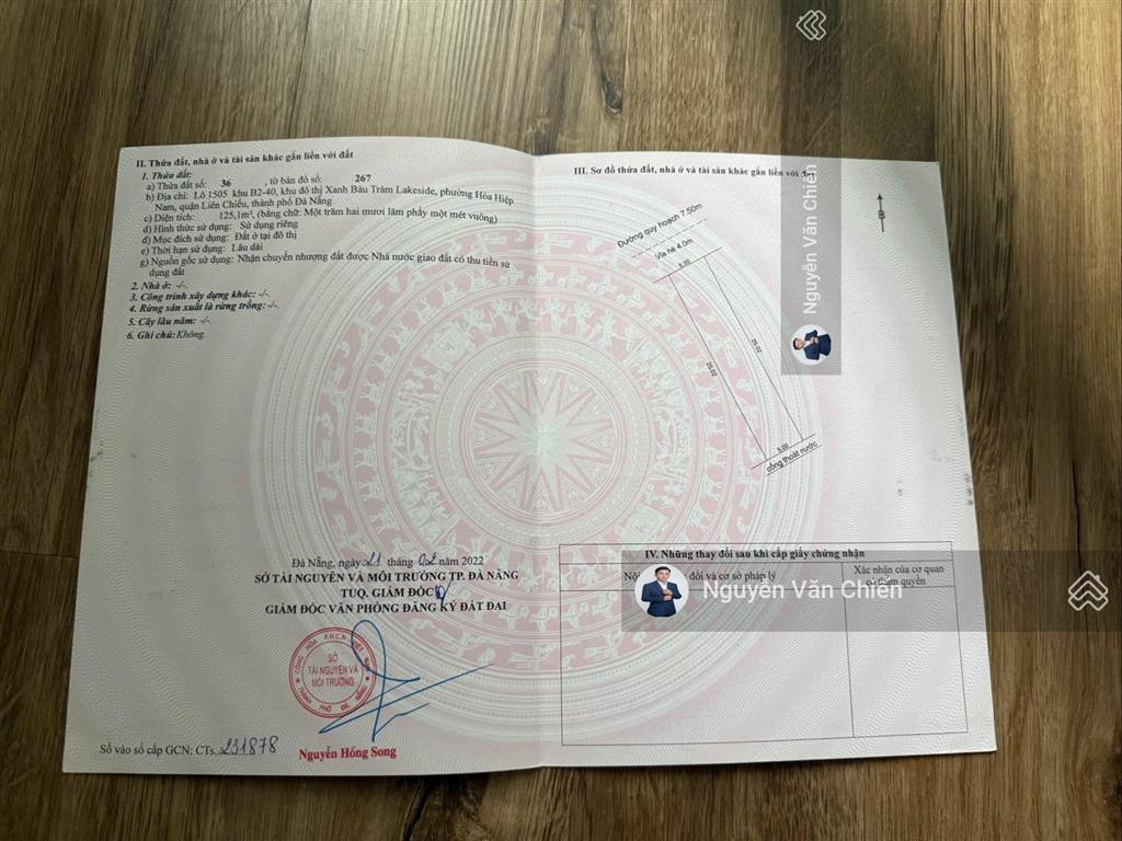 Cần bán lô đất đẹp đối diện công viên đường võ tự xây dựng 5,5 tầng, view hồ cực đẹp