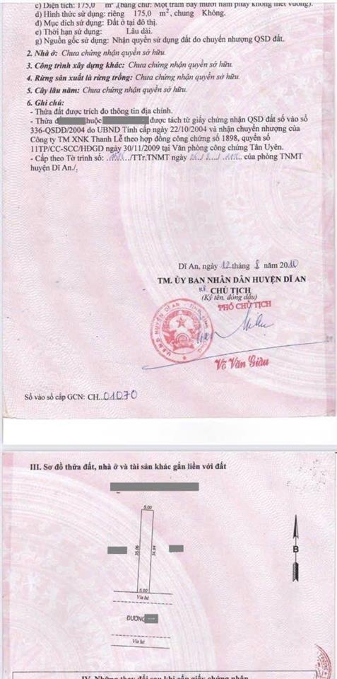 Đất đẹp mặt tiền 350m ngang 10m khu sóng thần b ngay vincom 550 dĩ an