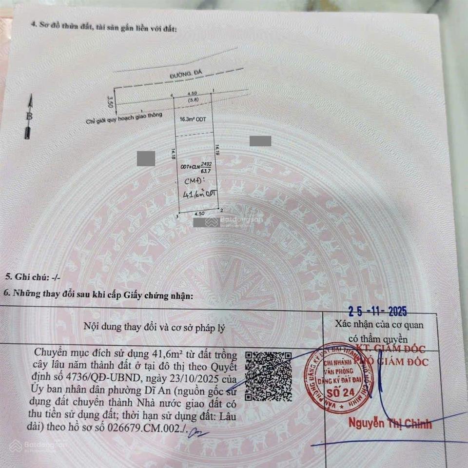 3 lô đất đẹp mới tách gần ngã tư 3 cây điệp và vincom550 dĩ an