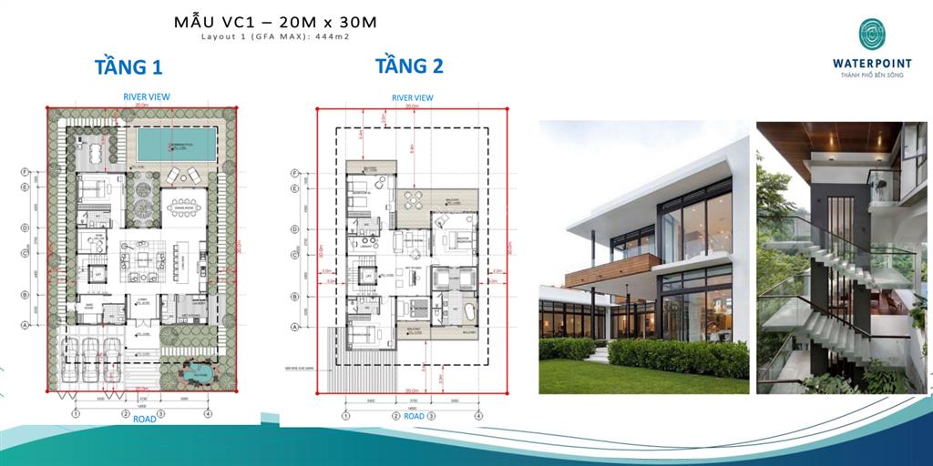 Bán dinh thự 560m2, 2 mt ven sông, giá 25 tỷ, cụm vip nhất rivera