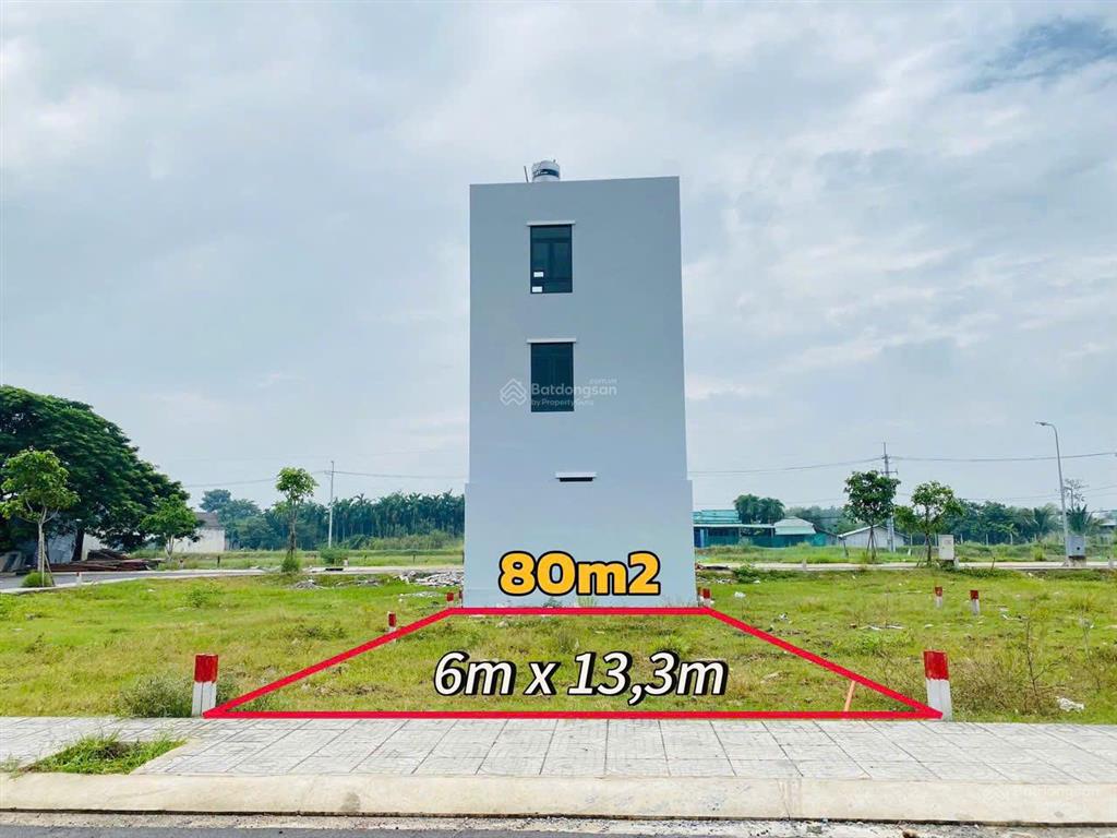 Đất thổ cư 80m2  2 tỷ kdc tân phú trung, củ chi, hỗ trợ cho vay.