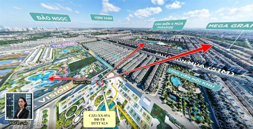 Căn 3pn. hưởng trọn 3 tầm view đẹp nhất dự án masteri era landmark. vốn chỉ từ 1.2 tỷ  0363 697 ***