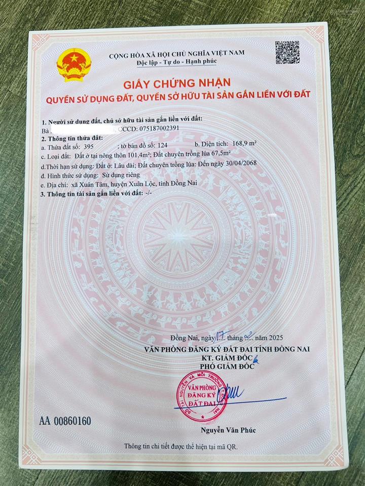 Bán đất chính chủ, ngang 7,2m, thổ cư, view đẹp